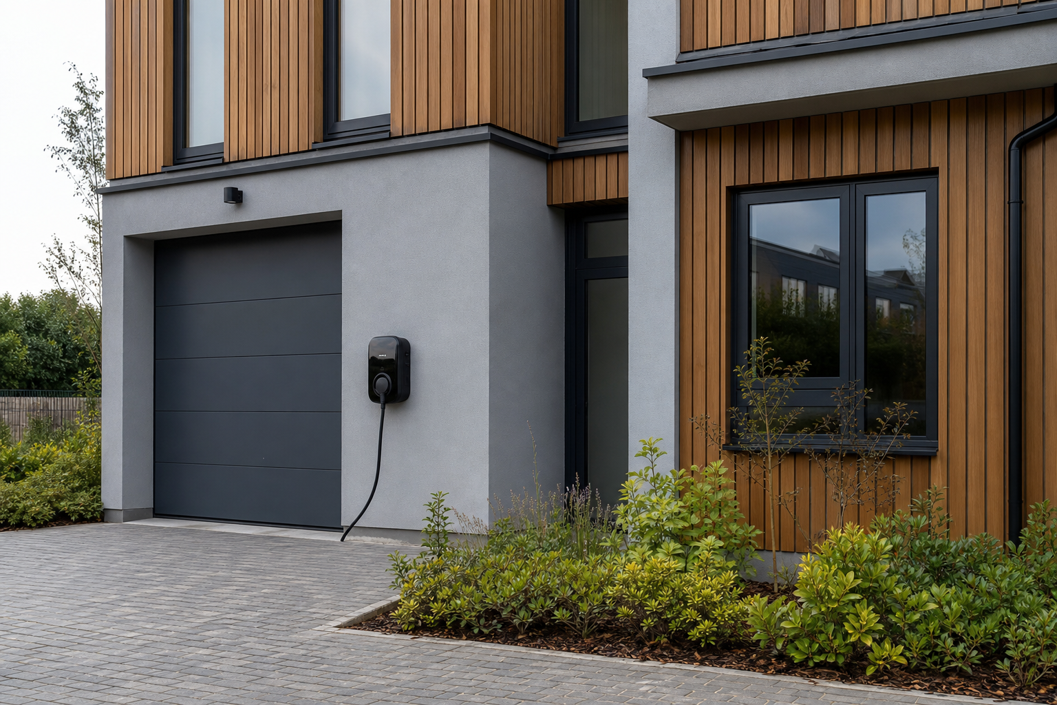 Commercial EV charging bays at a Hatfield business premises