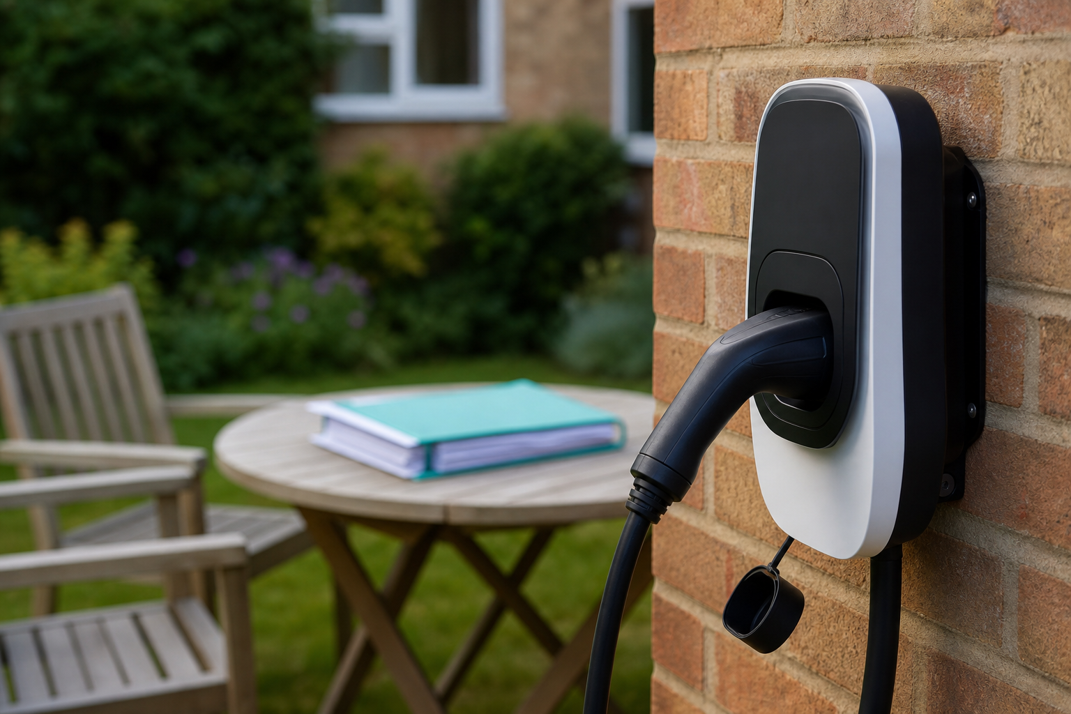 OZEV-approved home EV charger installation on a Hertfordshire property