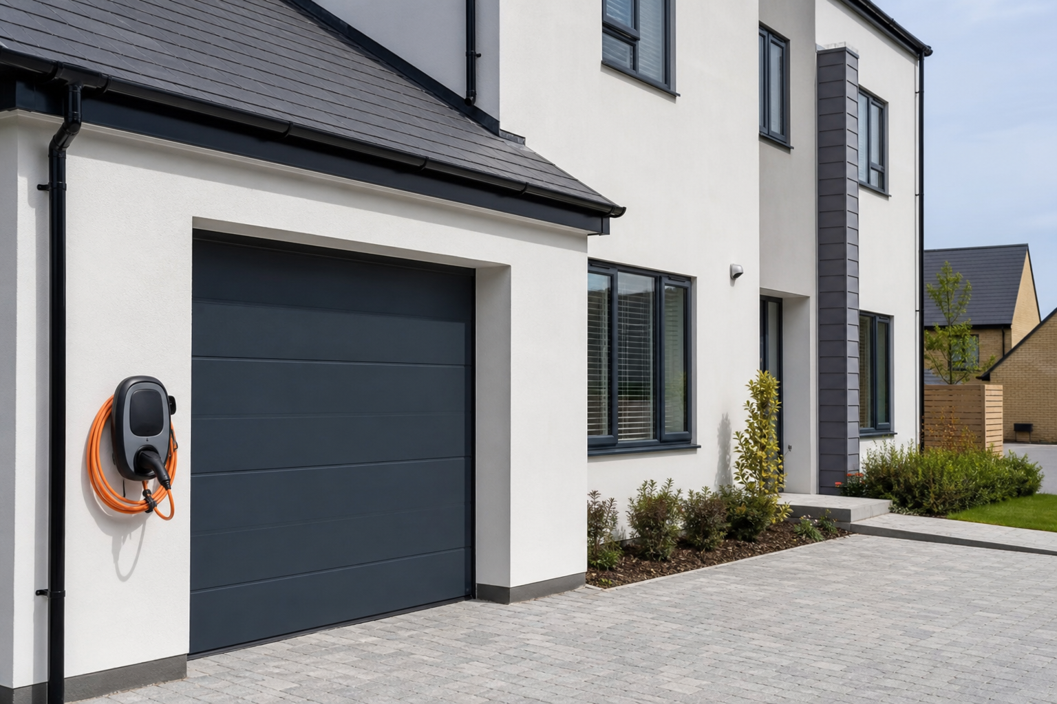 OZEV grant home EV charger installed at a Bishop's Stortford property