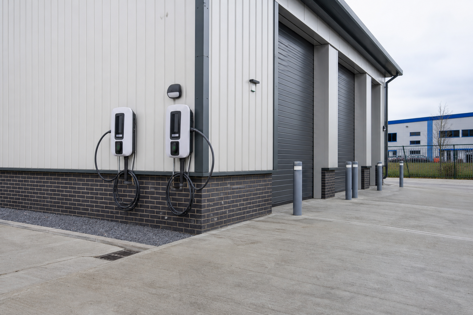 Commercial EV charging bays at a Hatfield retail park
